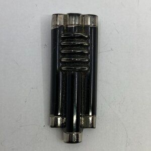 Vtg 1920s LOUIS ROUSSELET FRANCE ? art deco black glass fur clip brooch